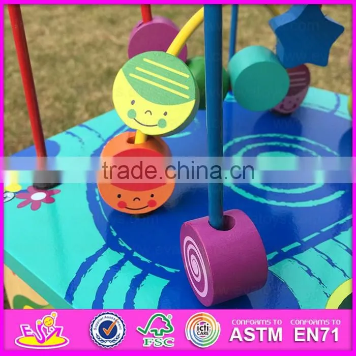 2016 hottest kids wooden beads toy,top fashion children wooden beads toy,cheap baby wooden beads toy W11B089