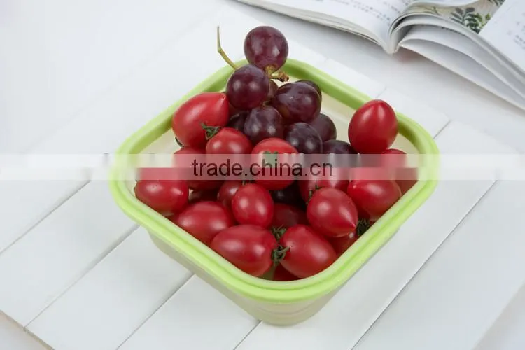 Silicone food grade small fruit box airtight lunch box