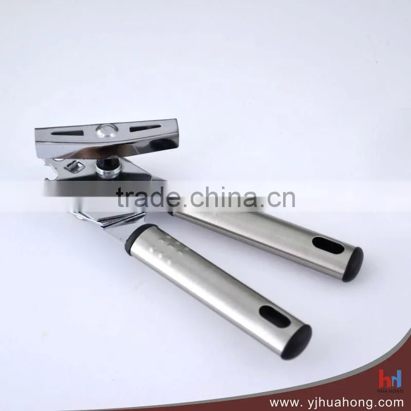 Stainless steel can opener, tin opener with soft grip handle HCO-07