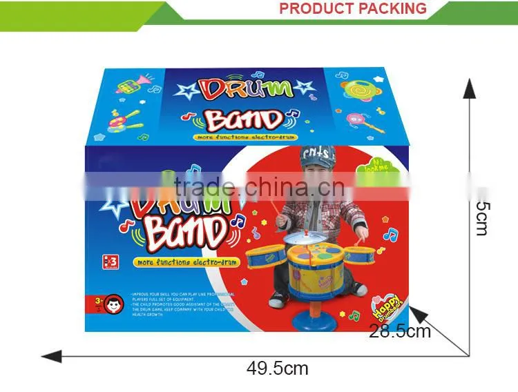 Best selling musical instrument plastic kids electronic drum set