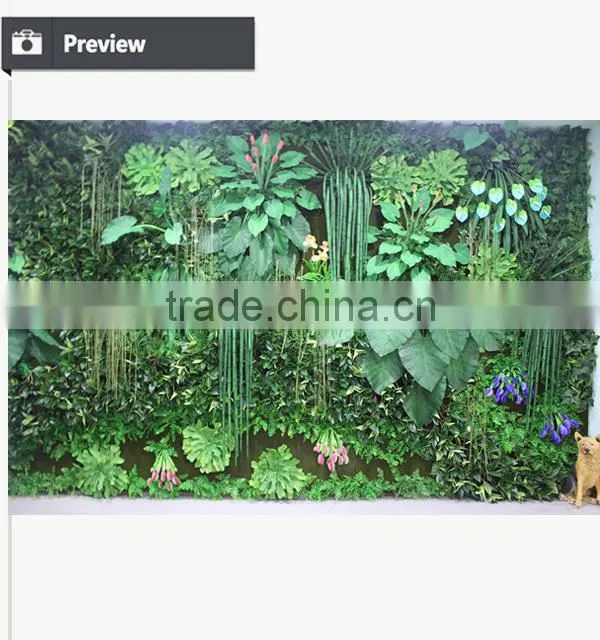 Everlasting artificial green wall plastic vertical green wall