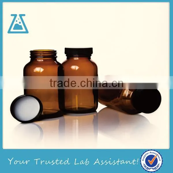 Amber Glass Bottle With Wide Mouth
