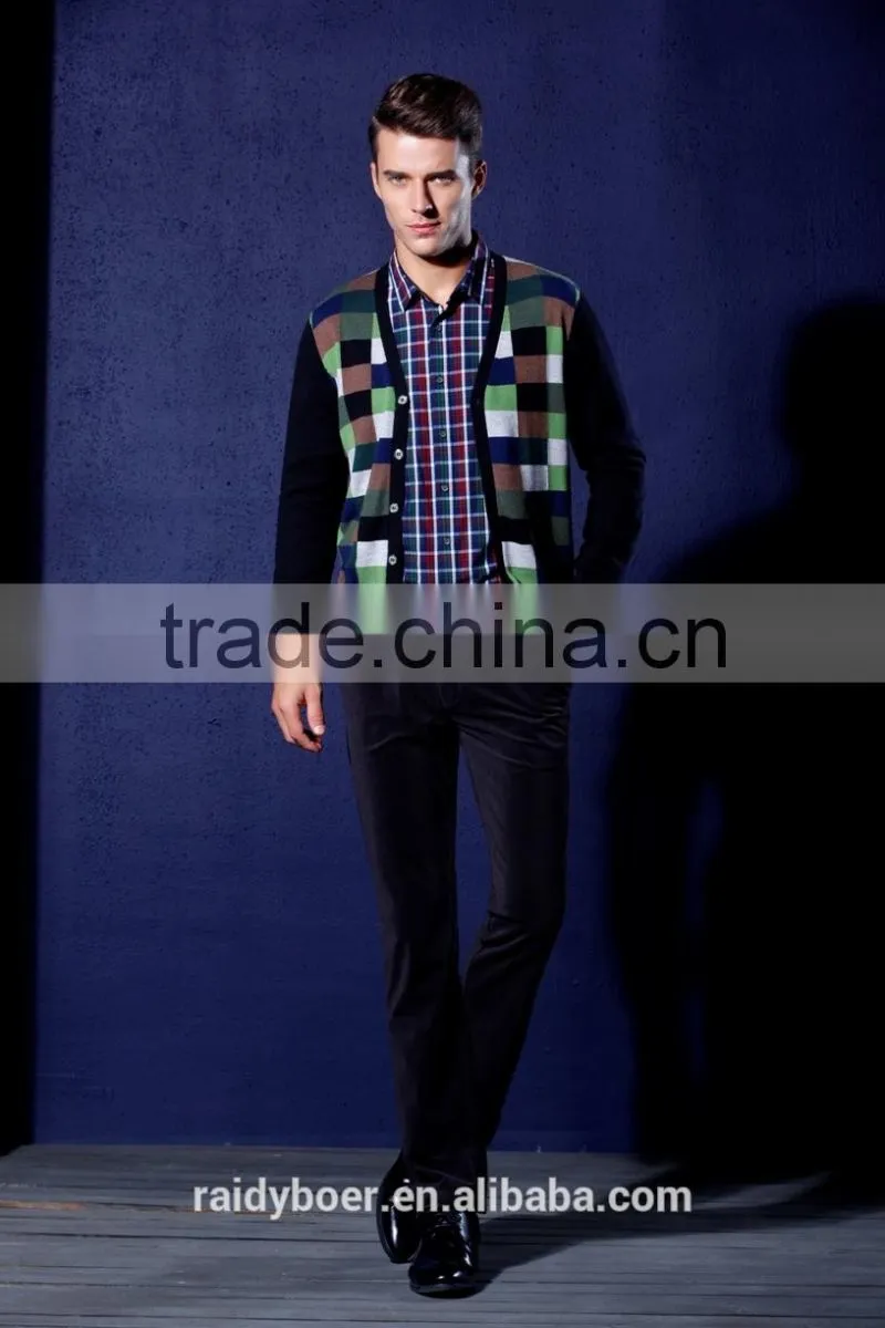 mens high quality jacquard cardigan