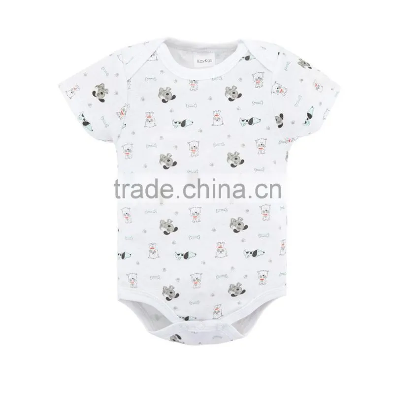 Wholesale Baby Clothes Animal Design Cotton Baby Bodysuit For 2017 Summer