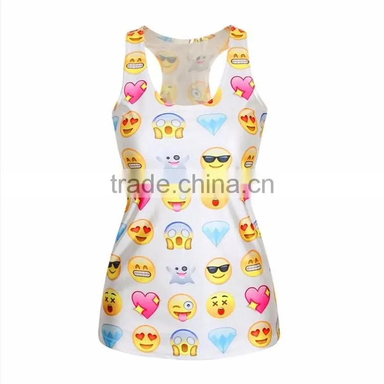 2016 New arrival 100%polyester tops Custom women fitness tank tops sport running singlet