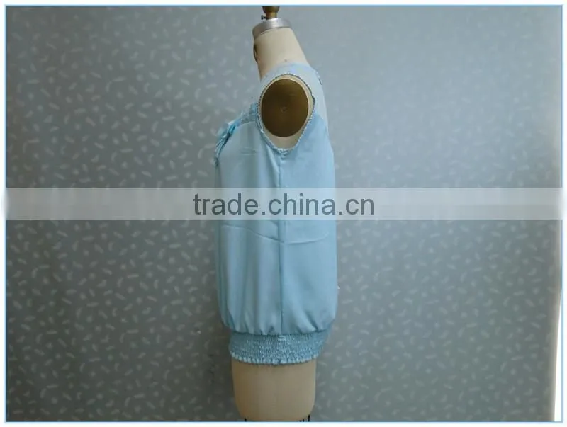 2015 Summer New Style Sky Blue Beautiful Women Vest