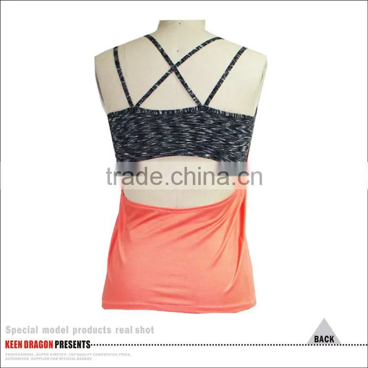 New womens fitness tank top custom sexy sports bra & vest