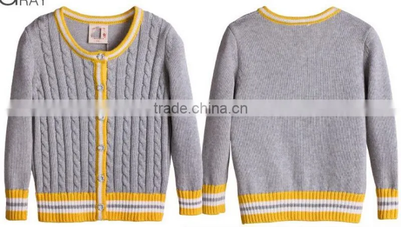 wholesale custom handmade child children's cable knit cardigan