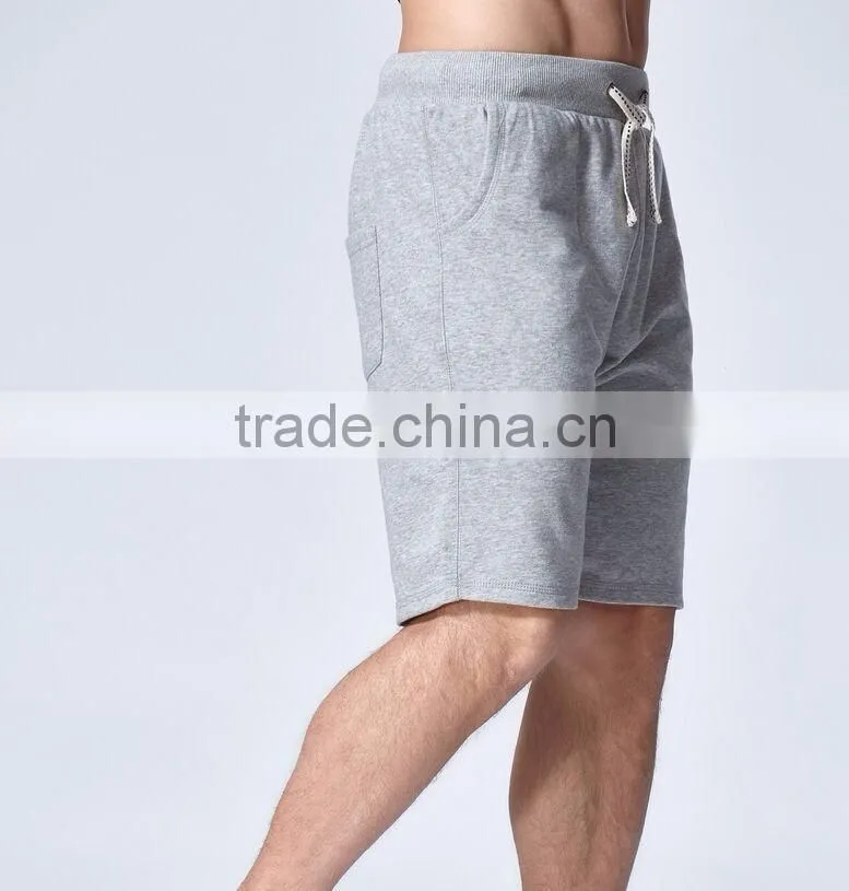 China Guangzhou Custom Logo Silk Screen Printing Shorts Black Cotton French Terry Running Outdoor Sweat Men Shorts