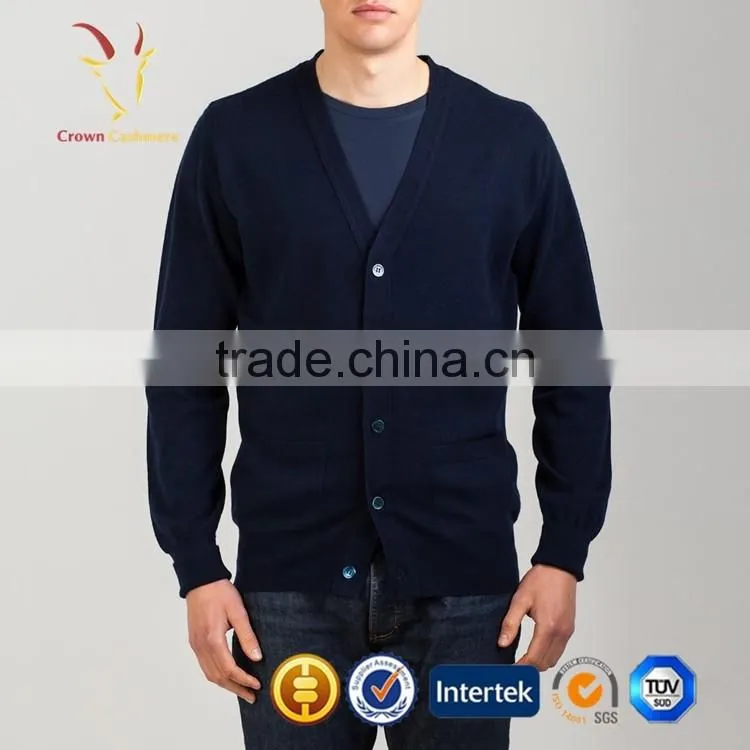 V Neck Knitted Men Cardigan Sweaters