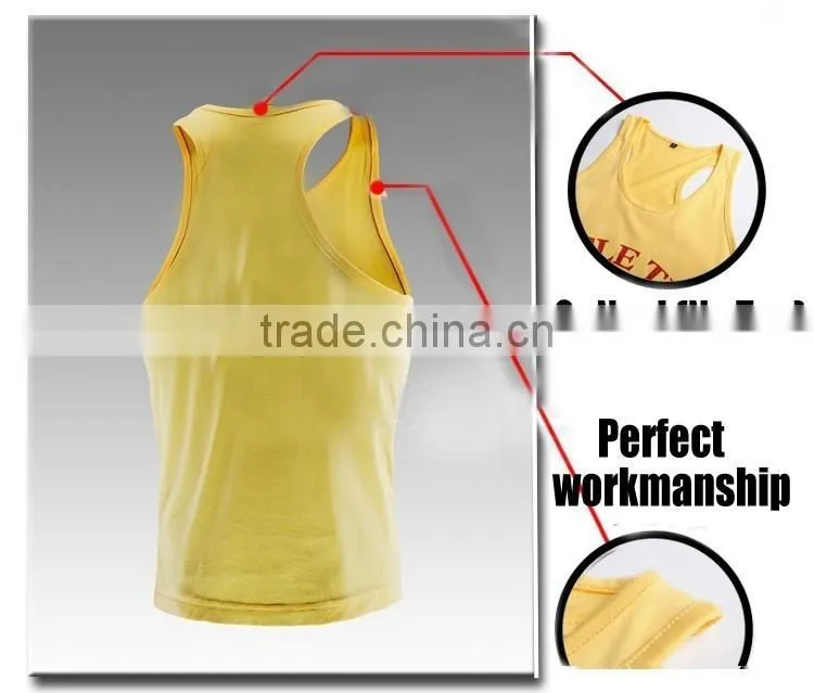 Gym Vest Mens Sleeveless Shirt Bodybuilding Stringers Tank Top Fitness Singlets Sport Undershirt Sport Clothes Cotton Tops