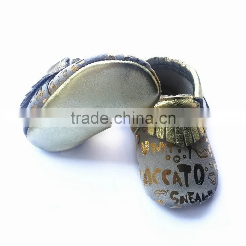 Handmade Baby Moccasins soft sole baby shoes 100% Genuine Leather Bow Moccasin Soft Sole Slip on Baby Shoes