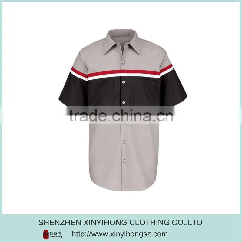 Contrast Colors Short Sleeve Men Fashion Designer Shirts Wholesale