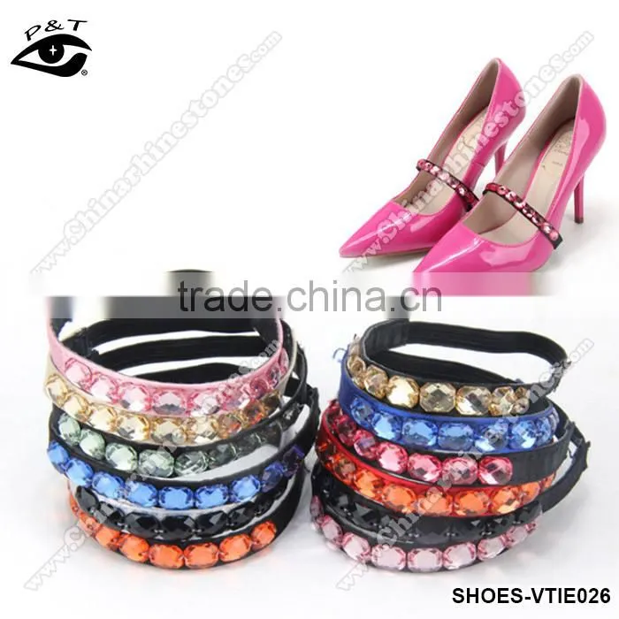 13 colors acryic rhinestone shoe straps decorations shoe lace for high heels