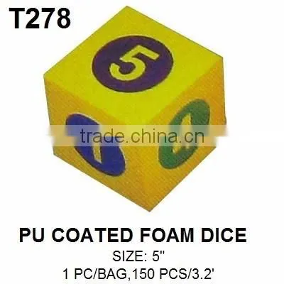 5inch PU Coated Foam Number Dice