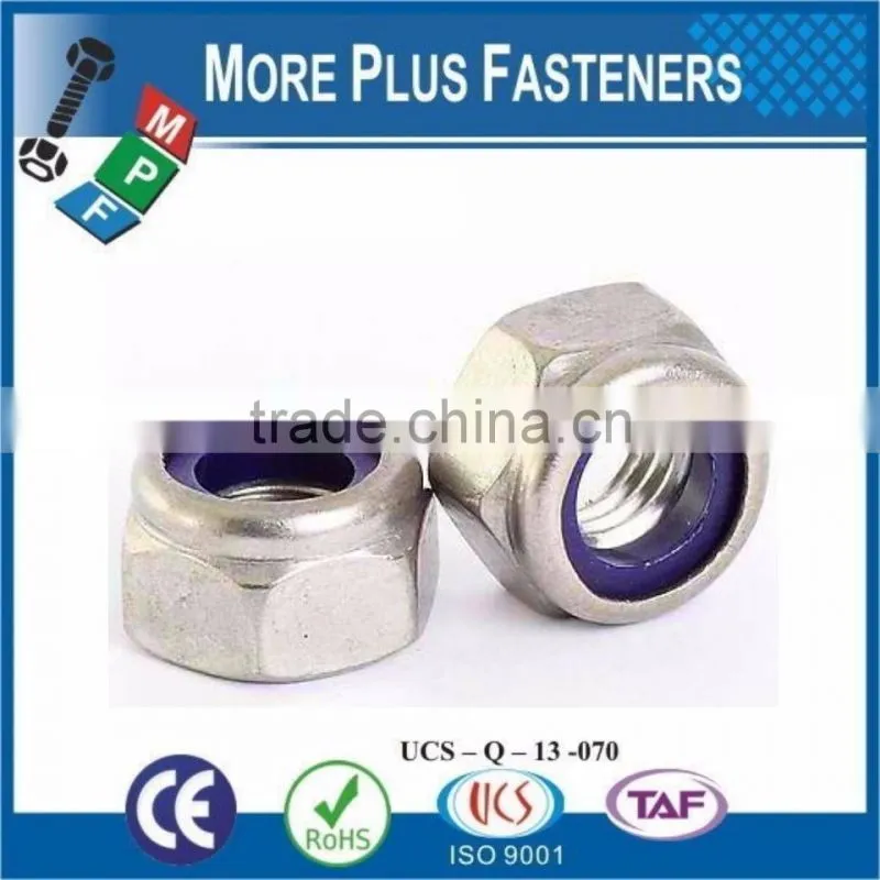 Made in Taiwan Prevailing Torque Type Hexagon Nut Plastic Insert DIN 985