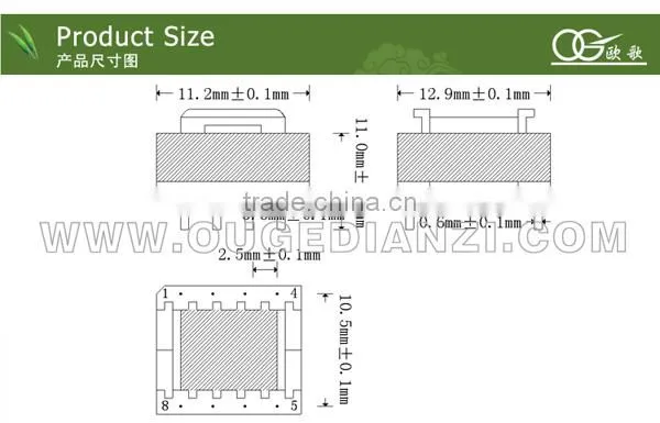 EE10 lighting transformer for sale,horizontal,pin4+4