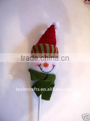 snowman pick christmas plush decoration
