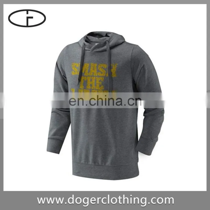 custom hoodie, grey color sports hoodie pullover with cotton