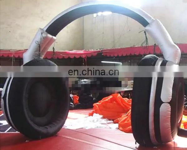 Giant Hot selling advertising/promotional replica inflatable earphone/headphone