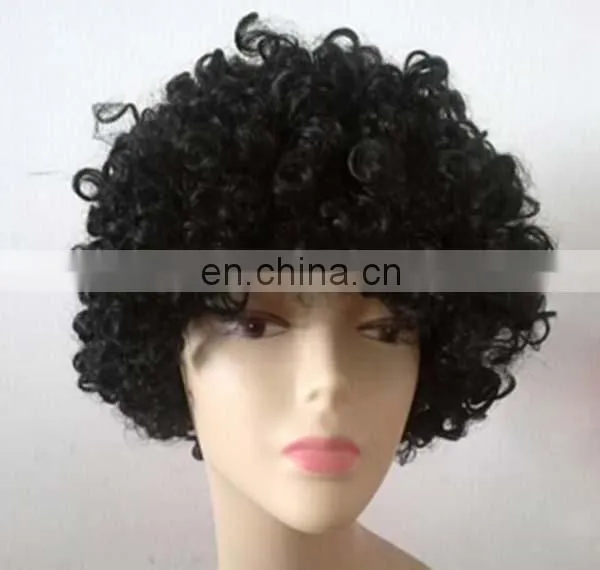 Black hair World Cup fans explosion bubble hair curly hair