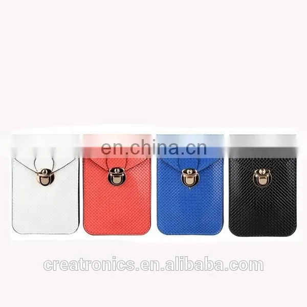 CR Korean designer developed styling wholesale pink color lady phone pocket waterproof antifouling coin card holder