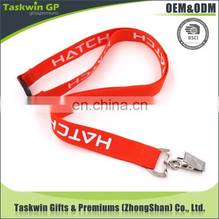 cheap custom heat transfer red polyester lanyards no minimum order lanyards