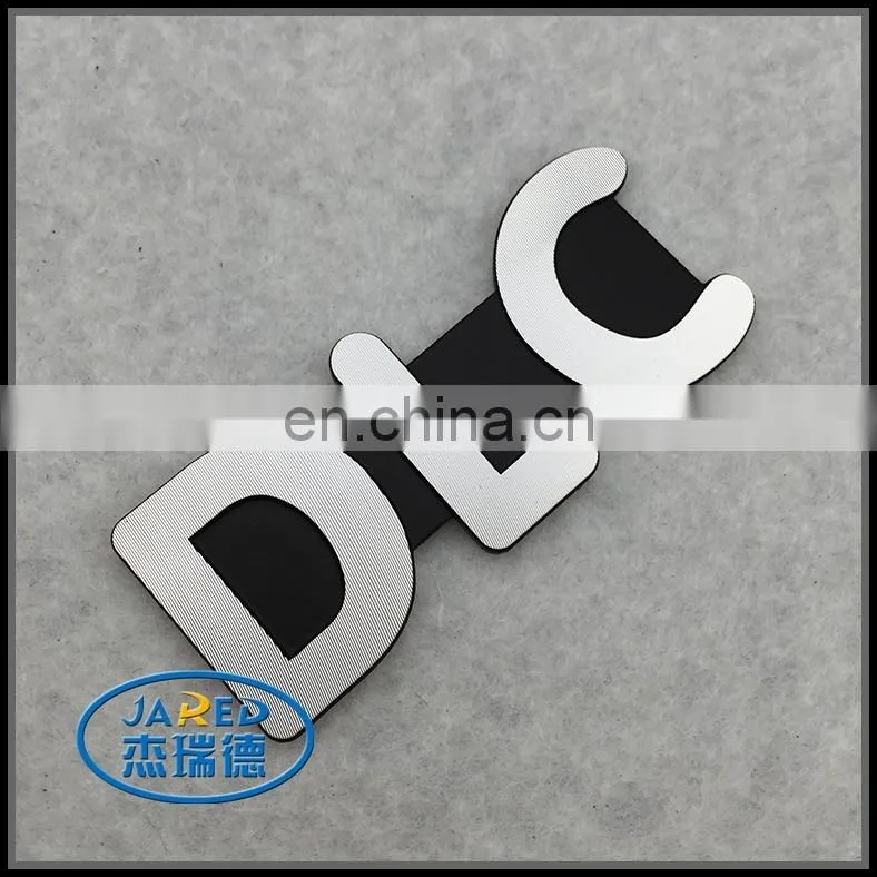 Custom logo promotional brushed metal badge