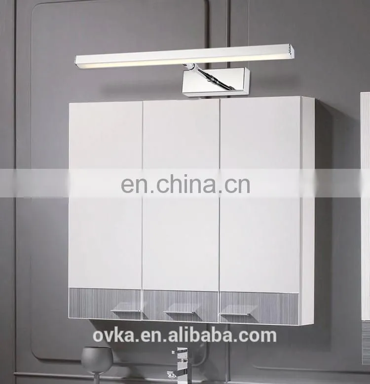 Simple modern stainless steel telescopic mirror light