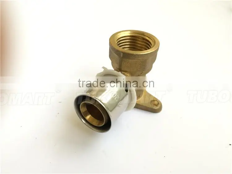 Factory price press pipe union 16mm wall mounted female elbow With SGS Certification