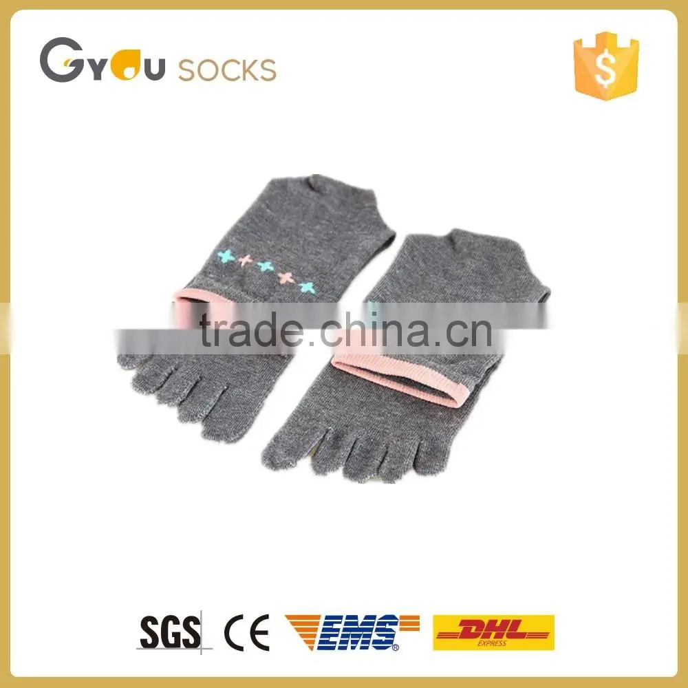 Hot Sale 2 pairs new young girls tube socks pure cotton sport baseball five finger socks toe socks bulk