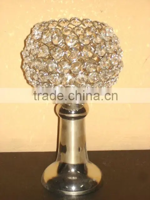 Crystal Hanging Silver Candelabra