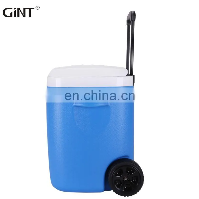 portable modern camping trolley hiking portable beer plastic vaccine cooler drinks camping cooler box with wheels