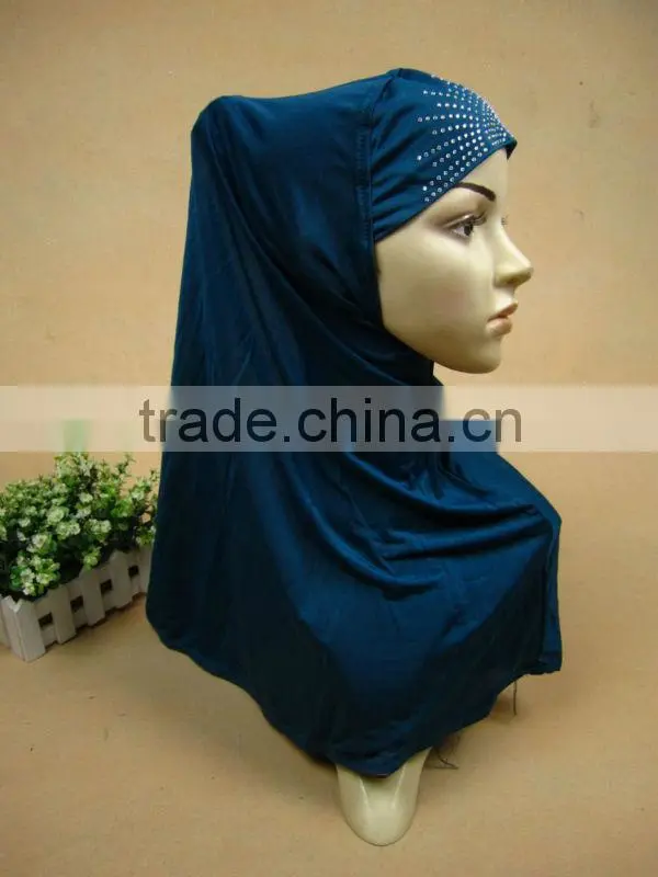 A527 newest design one piece muslim long HIJAB 4 flowers islamic hijab