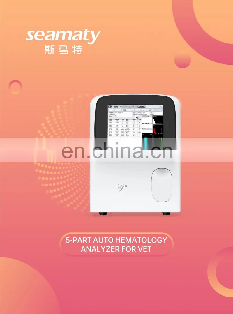 Hot Sale Medical Equipment Fully Automated Haematology Analyzer Biochemical Analysis System 10.4 Inches TFT Touch Screen Seamaty