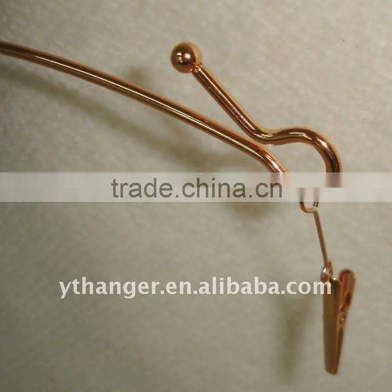 Copper metal bra hanger underwear copper hanger for lingerie