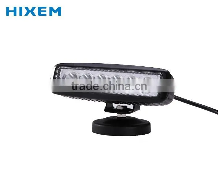 Auto LED work light 18W, 6PCS 3W super bright LED light, IP67,Jeep Boat Tractor Trailer Truck