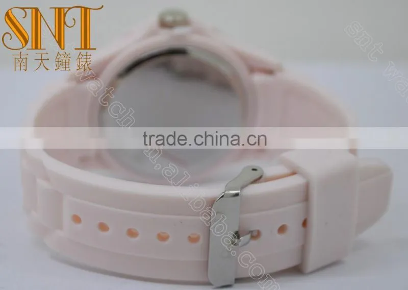 Fashion watch with light pink dail ,hot selling promotion quartz watch