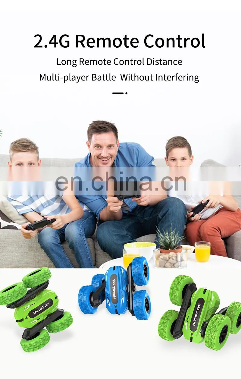 Great Christmas Gift JJRC Q95 2 Play Modes Double-sided Running 360 Rotating Remote Control Stunt Car for Kids