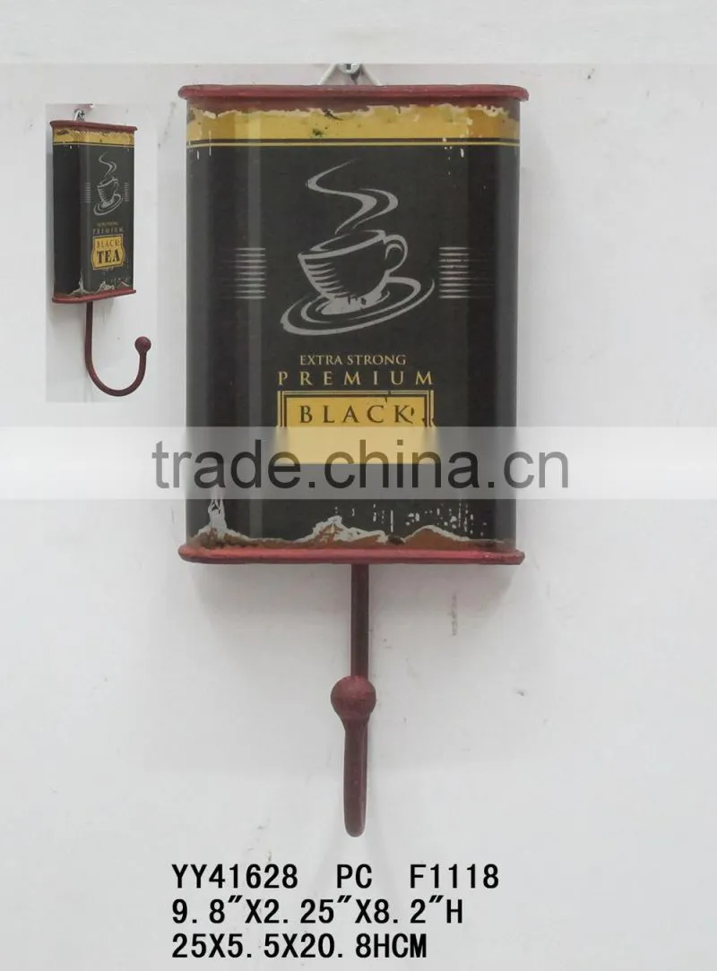 Wholesale cheap antique look metal single hook for wall