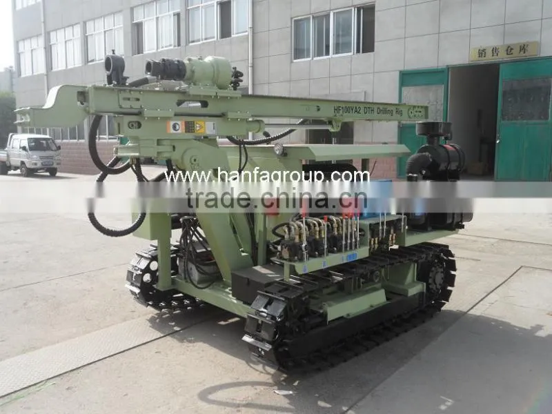 Most durable and economic ! HF100YA2 crawler type practical DTH drilling rig