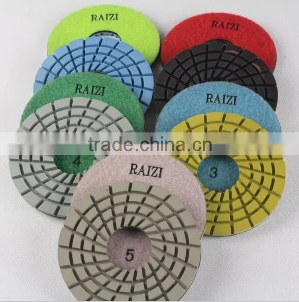 floor five step resin dry concrete polishing pads
