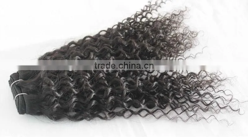 100% remy kinky curl hair weft made in china with high quality and no shedding