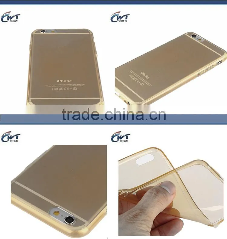 mobile phone Accessories oem high quality Super Slim Clear Silicone Gel case for iPhone 6S