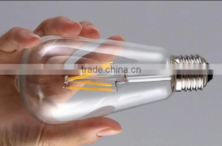 ST64 E27 Base LED Filament Light Bulb 4W 6W LED Filament Bulb Light