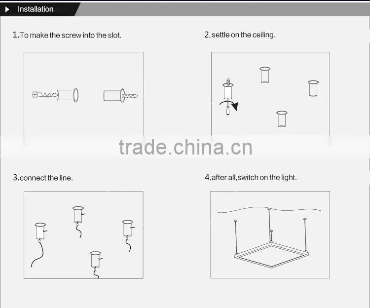 Aluminum alloy white frame 1200*600mm led flat panel wall light