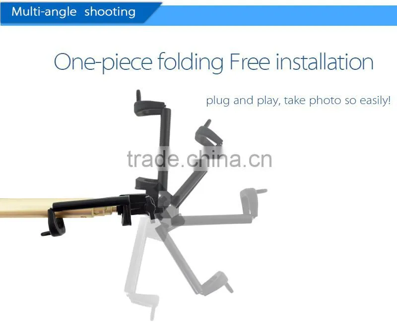 Top selling gadgets retractable wired handle monopod