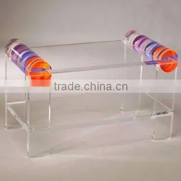 2013 simple top class transparent or colored acrylic TV set stand