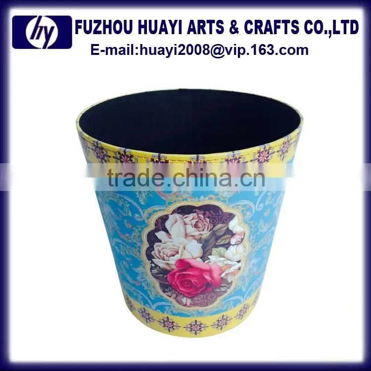 Hotel room waste bin leather recycling waste paper bin recycling