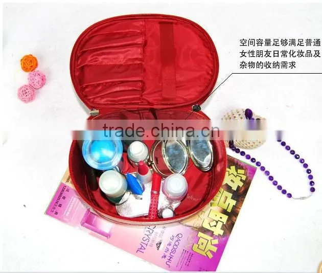 2016 High Quality Travel Zipper Fashion Cosmetic Pouch Bag With Logo Customized